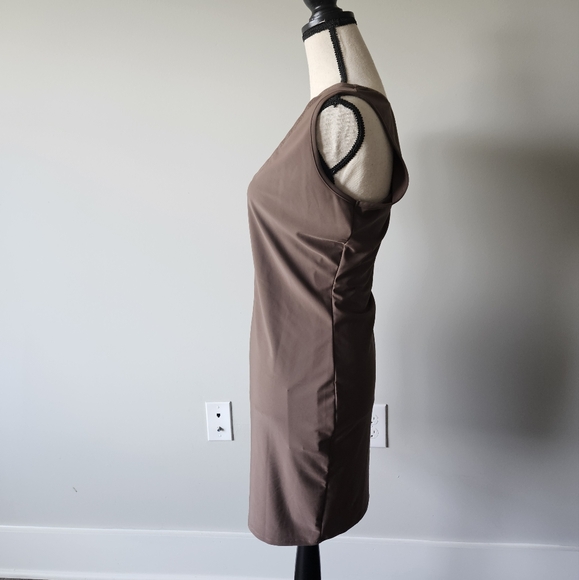 One shoulder brown dress - Picture 3 of 5